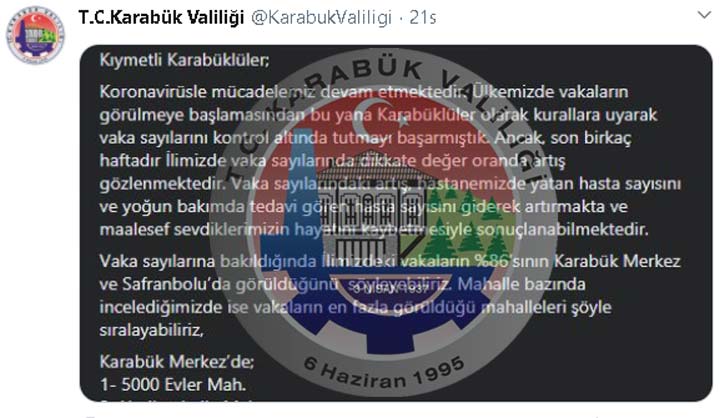 İşte En Çok Vakanın Görüldüğü Mahalleler