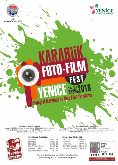 KARABÜK- YENİCE FOTO-FİLM FESTİVALİ Fotoğraf Maratonu ve Kısa Film Yarışması