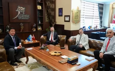 Karabük Üniversitesi ve Kazakistan Büyükelçiliği İşbirliği İçin Görüştü